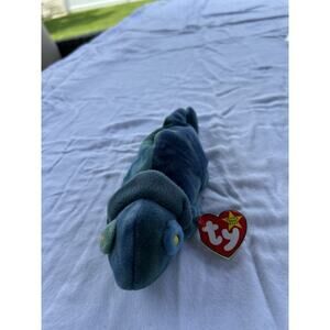 Ty Beanie Baby 9 inch Rainbow The Chameleon Toy ERROR WRONG FABRIC